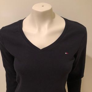 Tommy Hilfiger Long sleeve Black top. Size L.